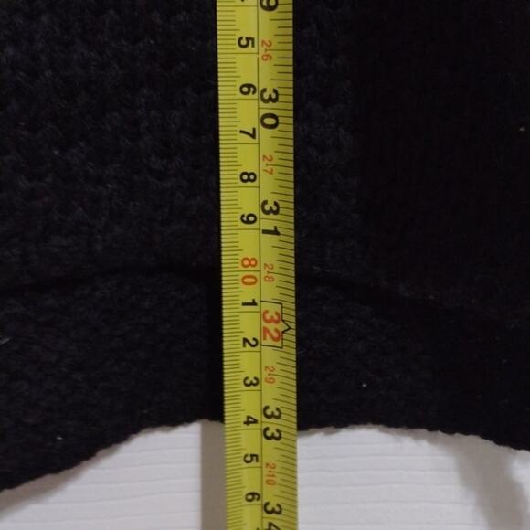 Maurices black and white static print black stripe sweater dress women's size M. - Picture 5 of 6